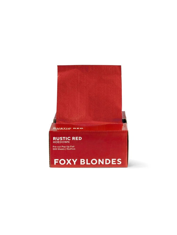 Foxy Blondes Rustic Red Pop Up Foils 15cm x 27cm