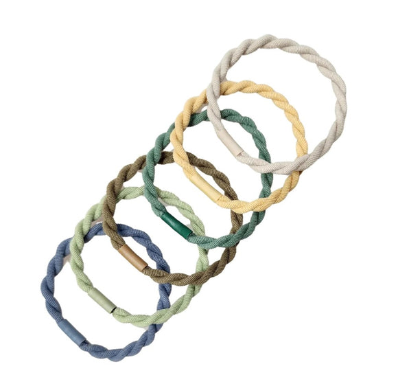 PP Slim Plait Scrunchie 6 pc Set - Serenity Spectrum