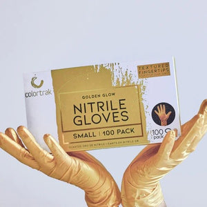 Colortrak Nitrile Gloves Gold- Medium