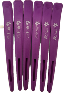 kkhair Carbon Clips Purple 6pk