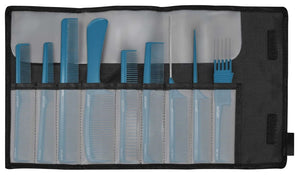 Jaguar Ionic Comb Set Atlantic Blue 9Pc