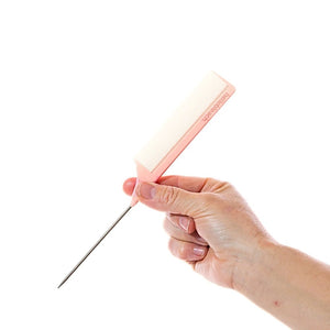 Hello Bleach Tail Comb with Stainless Steel Tip - Coral
