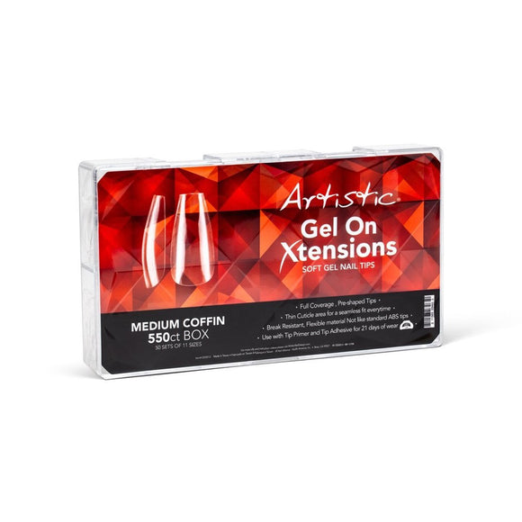 Artistic Gel On Xtensions 550ct Medium Coffin