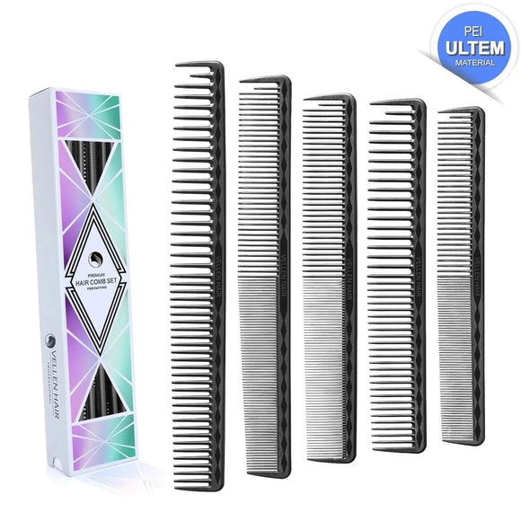 Vellen Comb Set 5pc Black