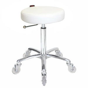 Turbo Stool White Upholstery