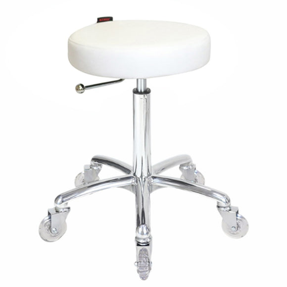 Turbo Stool White Upholstery