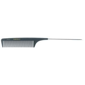 Fortress Carbon Tail Comb Metal Pin 257 - KK Hair