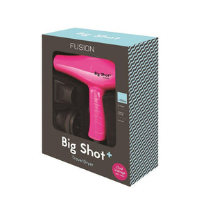 Fusion Big Shot + Travel Dryer Hot Pink Dual Voltage 1000W - KK Hair