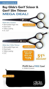 Glide Black Gen Y Scissor Kit 5.5" - KK Hair