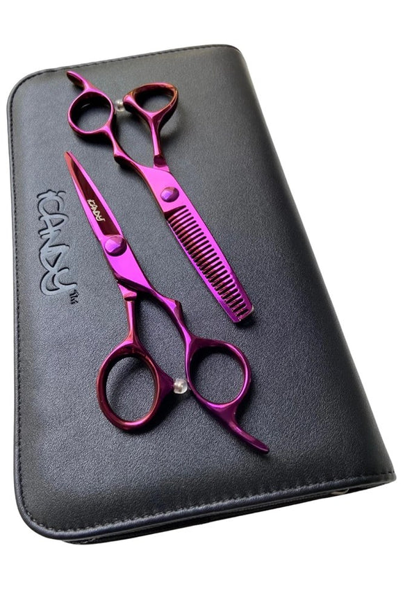 iCandy ELECTRO Ultra Pink VG10 Scissor & Thinner Bundle (5.5 inch) Limited Edition!