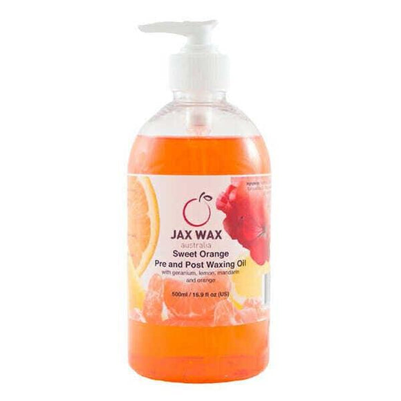 Jax Wax Sweet Orange Pre & Post Wax Oil Pump 500ml - KK Hair