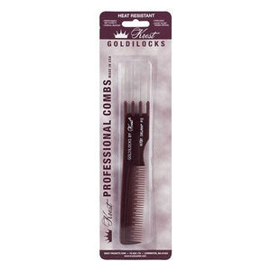 Krest Goldilocks No. 8 Metal Pin Lifter Comb - KK Hair