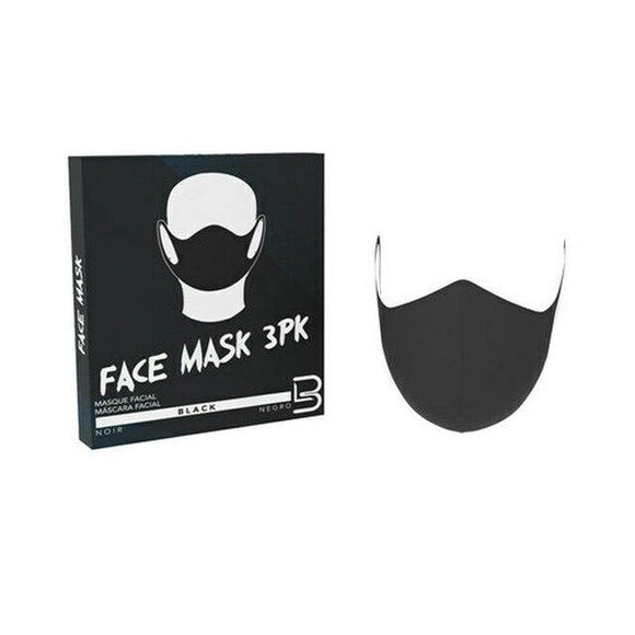 L3VEL3 Face Mask - 3 Pack - Black - KK Hair