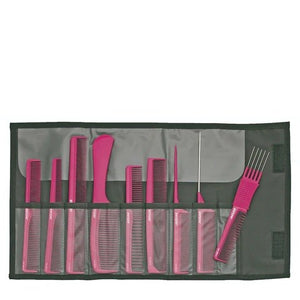 Jaguar Ionic Comb Set Pink 9Pc