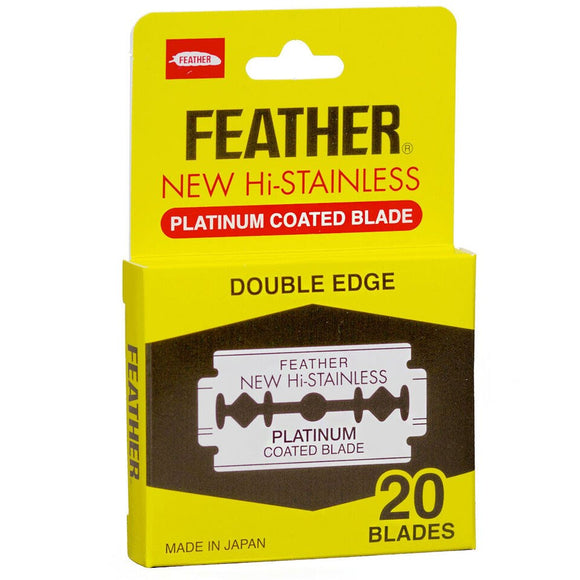 Feather Double Edge Platinum Coated Blades 20pk