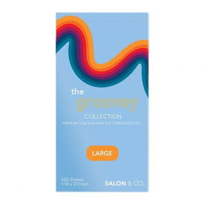 Salon & Co. Groovey 12 Micron Pre-Cut Rippled Foil - Large - KK Hair